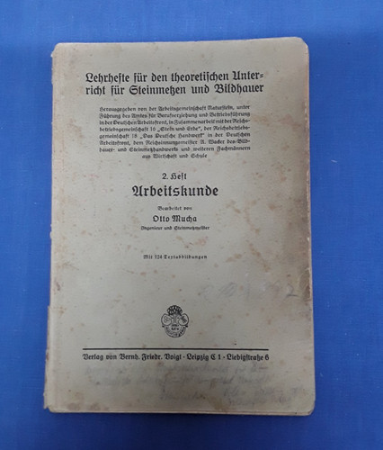 Altes lehrheft steinmetz und - lehrheft,