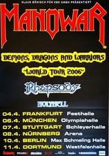 MANOWAR  2006 TOUR - orig. Concert Poster - Konzert Plakat  A1 xx - YY