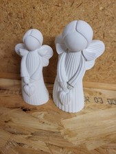 2 Engel aus Gips