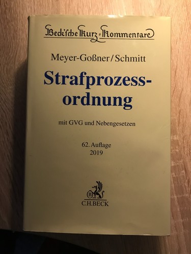 Meyer goßner schmitt - meyer-goßner/schmitt, stpo