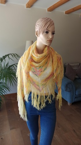 Stola tuch handgestrickt - stola,