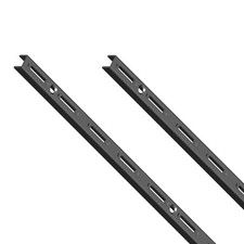 10000-00001= 2x Wandschienen 1-reihig H500 mm schwarz RA 50 Element System Regal