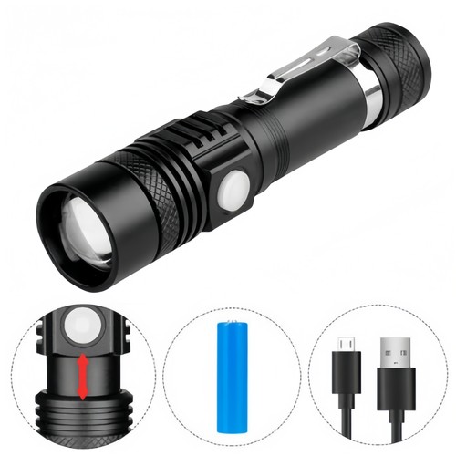 Taschenlampe led aufladbar usb - taschenlampe,