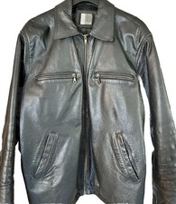 Schwarze Flieger Lederjacke  Gr. L/XL  Absoluter Klassiker 