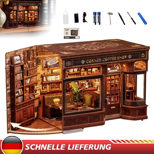 Miniature corner coffee shop - miniature,