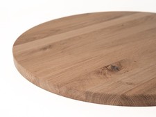 Runde Tischplatte Kaffeetisch Massivholzplatte Esstisch Eiche Wildeiche DL 40 mm