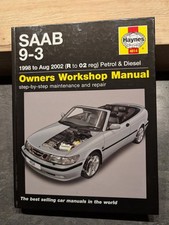 ❤️Saab 9-3 Owners Workshop Manuel (Werkstatthandbuch)1998-2002 Cabrio bis 2003❤️