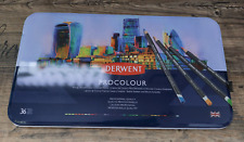 Derwent Procolour Farbstifte 36er Set in Metalldose Künstlerfarbstifte