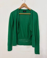 RENA LANGE Strickjacke grün ohne Knöpfe Gr. S
