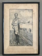 Radierung Hans Thoma "Der