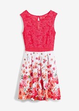 Kleid mit Spitze Gr 44/46 Pink