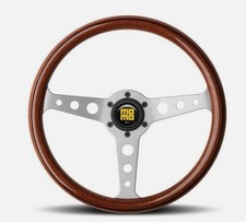 Momo Holz Sportlenkrad Heritage Indy 350mm braun silber steering wheel