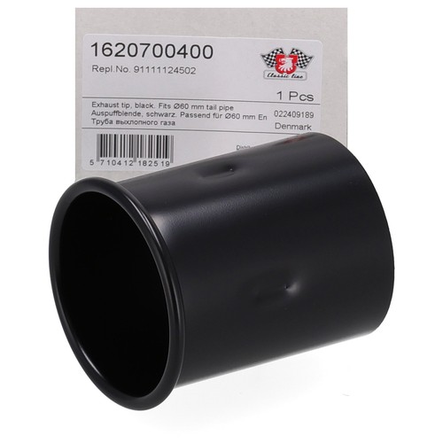 Endrohrblende 60mm schwarz - endrohrblende,