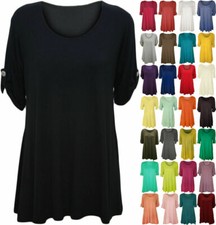 Damen kurze Turn Up Ärmel