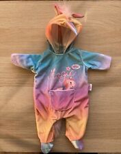 BABY born - ZAPF CREATION 828205, Kuschelanzug Einhorn, Puppenkleidung 43 cm