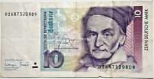 10 DM 1993  Geldschein BRD Papiergeld Banknoten echt gelaufen