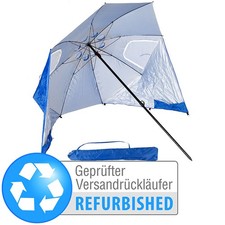 infactory 2in1-Sonnenschirm und Strandmuschel 2 Seitenwände, Versandrückläufer