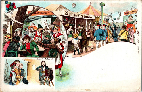 Jahrmarkt kirmes bild - ak,