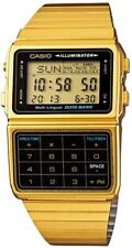 Uhr CASIO DATA BANK CALCULATOR DBC-611G-1DF Taschenrechner Stahl Golden