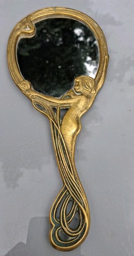 Antiker jugendstil handspiegel - antiker,