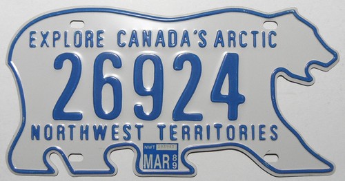 Canada nummernschild nwt - canada, "