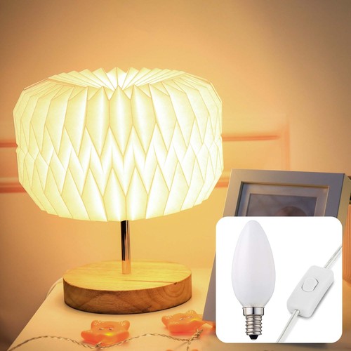 Papier lampe leuchte holzfuß - papier,