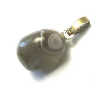 Trommelstein-Anhänger Achat Augen 925er Silber