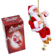 Elektrisch kletternder Weihnachtsmann mit Musik - Kletternde Weihnachtsdeko für