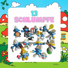 13x Original Schlümpfe Schleich Figuren – Vintage ab 1970er - Sammlerzustand