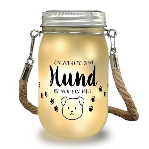 Hund solarlicht mit spruch ein - hund,