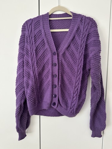 Lila strickjacke tracht m - strickjacke,