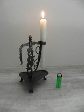 Antique candlestick rushlight - antique,