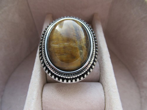Gelber tigerauge ring - gelber,