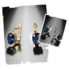 Luxus Damen Ohrringe Silber