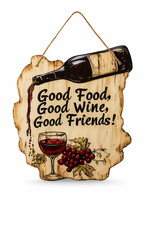 Rustikales Holzschild Wanddeko