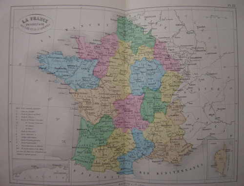 Frankreich karte universität - karte,