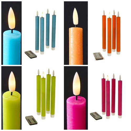Stabkerze led dimmbar 4er set - stabkerze, 4er-set