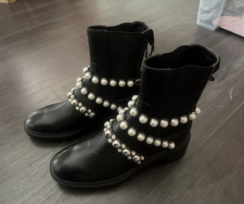 Zara damen stiefelette schwarz - zara,