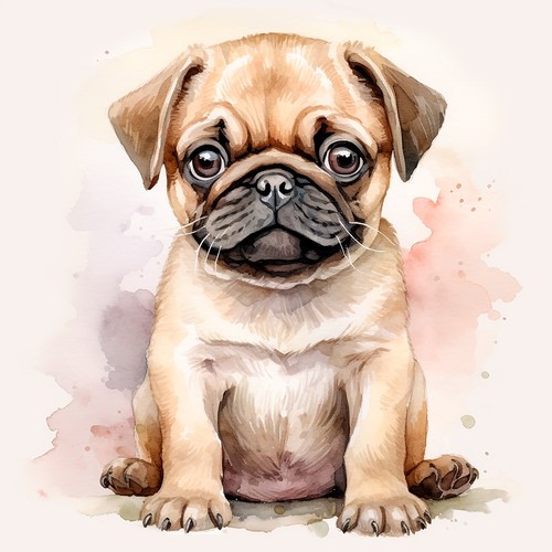 Wandtattoo aufkleber mops - aufkleber,
