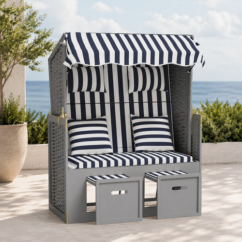 Strandkorb polyrattan garten - strandkorb,
