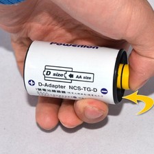 1 Pack Batterie AA Auf D