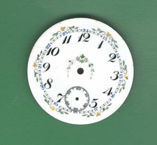 Wunderschönes farbig verziertes Zifferblatt, Emaille, 19.Jh. 