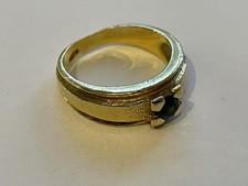 750 Gold Ring mit Smaragd | 18K Gelbgold | Vintage | Größe 52