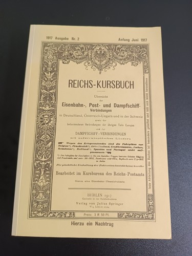 Reichs kursbuch übersicht der - reichs-kursbuch,
