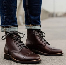 Neu Thursday Boot Company Herren Captain Schnürstiefel braun Größe 10
