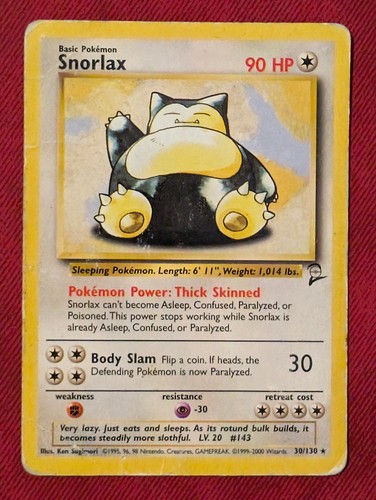 Pokémon relaxo snorlax - relaxo, 30/130