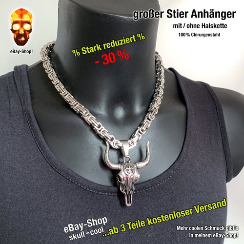 Stierkopf anhänger herren - -,