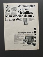 Telefunken PALcolor magnetophon andante stereo 1968 Vintage Ad Werbung Reklame