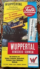 Patent Falk City Map Plan de Ville Stadtplan WUPPERTAL 29. Auflage Sept 1994