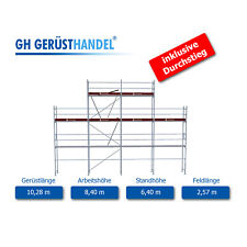 gebrauchtes Alugerüst Vollaluboden 76 m² Giebelgerüst inkl Durchstiegsboden
